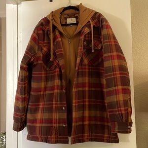 Legendary Whitetails Plaid Hoodie Flannel, Size XLT